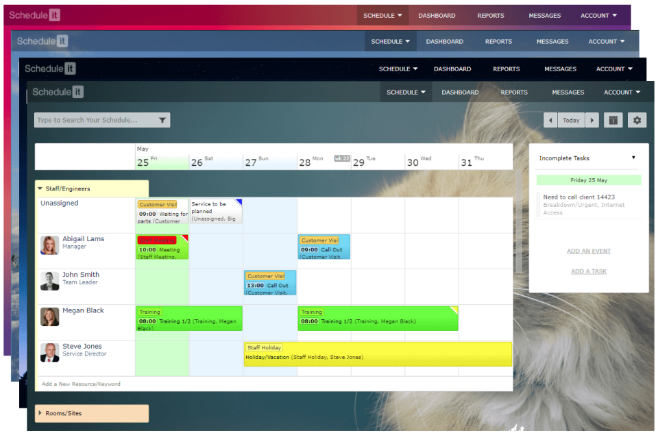 screenshot of Schedule it